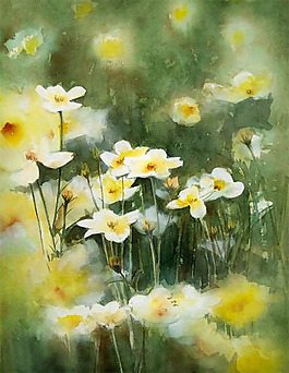 位圖 植物圖案 寫意花卉 花朵 免費(fèi)素材