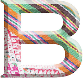 字母B手工制作的羊毛織物