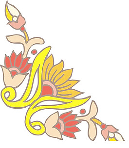 彩色矢量花纹图案196