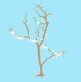 冬天的雪樹
