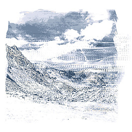 印花矢量圖 風(fēng)景 山 天空 男裝 免費(fèi)素材
