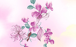 位圖 植物圖案 寫意花卉 花朵 免費(fèi)素材