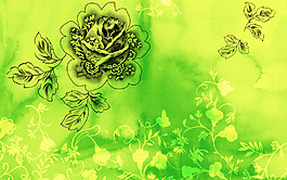 位圖 植物圖案 寫意花卉 花朵 免費素材