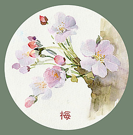 位圖 中國風(fēng) 植物 花朵 幾何 免費素材
