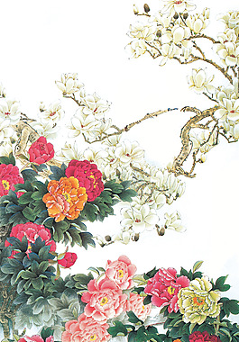 位圖 植物圖案 寫意花卉 花朵 免費素材
