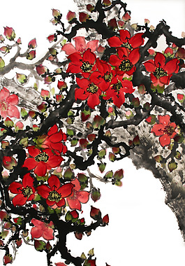 位圖 植物圖案 寫意花卉 花朵 免費素材