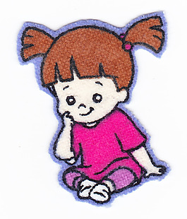 貼布 人物 女孩 免費素材