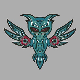 印花矢量圖 動(dòng)物 鳥(niǎo) 民族風(fēng) 男裝 免費(fèi)素材