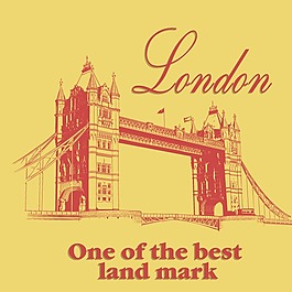 印花矢量圖 建筑 樓房 文字 英文 免費素材