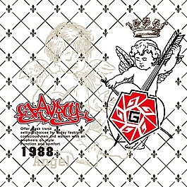 印花矢量圖 人物圖案 天使 文字 英文 免費(fèi)素材