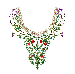 繡花 領邊 花朵 高清 免費素材