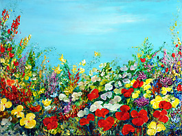 位圖 植物圖案 寫意花卉 花朵 免費(fèi)素材