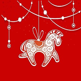 印花矢量圖 動物 馬 馬年 文字 免費素材