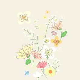 印花矢量圖 可愛卡通 卡通植物 花朵 嬰童裝 免費素材
