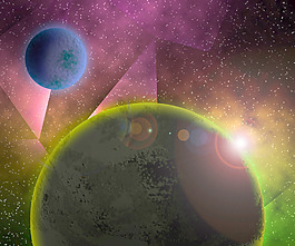 兩個(gè)行星的宇宙背景