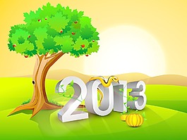 2013新年的早晨景觀背景