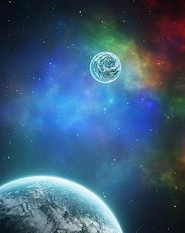 梦幻星球星空背景图片