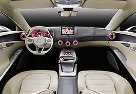 奔馳豪華跑車車內攝影圖片