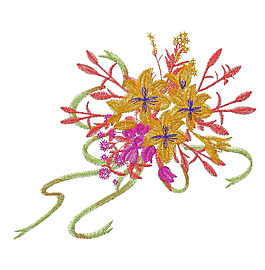 繡花 植物圖案 花朵 高清 免費素材