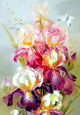 位圖 植物圖案 寫意花卉 花朵 免費(fèi)素材