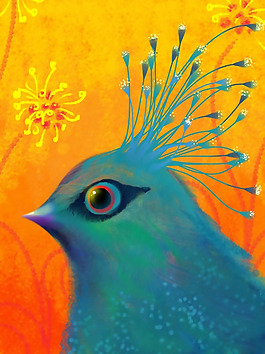 位圖 插畫 插畫師 動物插畫 孔雀 免費素材