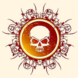 印花矢量圖 人物 靈異 恐怖 骷髏 免費(fèi)素材