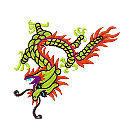 繡花 動物圖案 龍 高清 免費素材