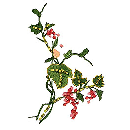 燙鉆 植物 花朵 燙繡結(jié)合 免費(fèi)素材