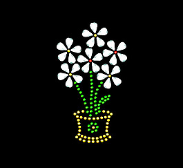 燙鉆 生活元素 花盆 免費(fèi)素材