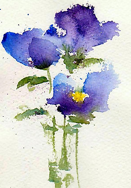 位圖 植物圖案 寫意花卉 花朵 免費素材