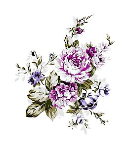 位圖 植物圖案 寫意花卉 花朵 免費素材