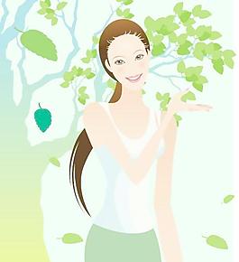 韓國時(shí)尚健康矢量美女294