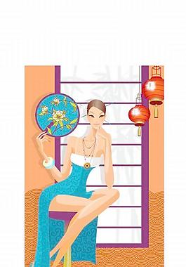 韓國(guó)都市時(shí)尚矢量美女293
