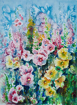 位圖 植物圖案 寫意花卉 花朵 免費(fèi)素材