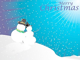 雪人和降雪的夫婦