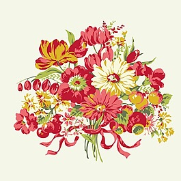 印花矢量圖 植物 花朵 女裝 免費素材