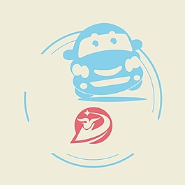 印花矢量圖 可愛(ài)卡通 卡通動(dòng)物 猴子 幾何 免費(fèi)素材