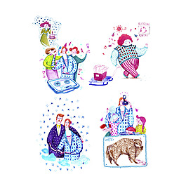 位圖 插畫師 卡通插畫 Madalina Andronic 免費素材