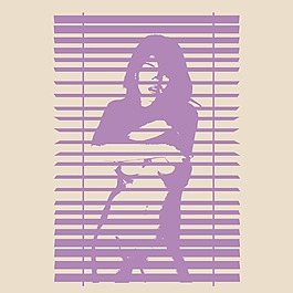 印花矢量圖 人物 女人 幾何 條紋 免費素材