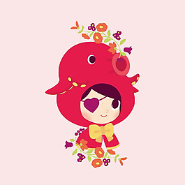 位圖 可愛(ài)卡通 卡通人物 女孩 動(dòng)物 免費(fèi)素材