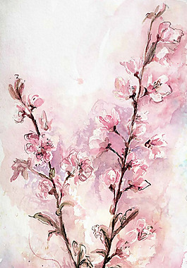 位圖 植物圖案 寫意花卉 花朵 免費(fèi)素材