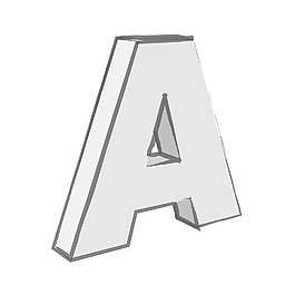 復(fù)古的3D字母文本向量