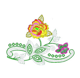 繡花 植物 花 花朵 免費(fèi)素材