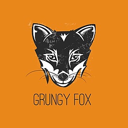 印花矢量圖 動物 狼 文字 英文 免費素材