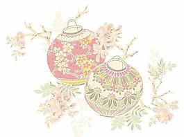 韓國(guó)PSD精美花紋矢量背景模版51