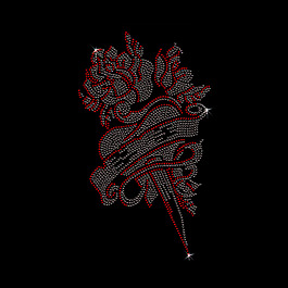 燙鉆 生活元素 劍 玫瑰花 緞帶 免費(fèi)素材