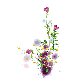 位圖 植物圖案 寫意花卉 花朵 免費(fèi)素材