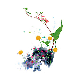 位图 植物图案 写意花卉 花朵 免费素材