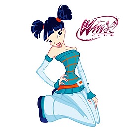 印花矢量圖 主題 魔法俏佳人 卡通人物 女人 免費(fèi)素材