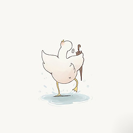 位圖 可愛卡通 卡通動物 鵝 生活元素 免費(fèi)素材